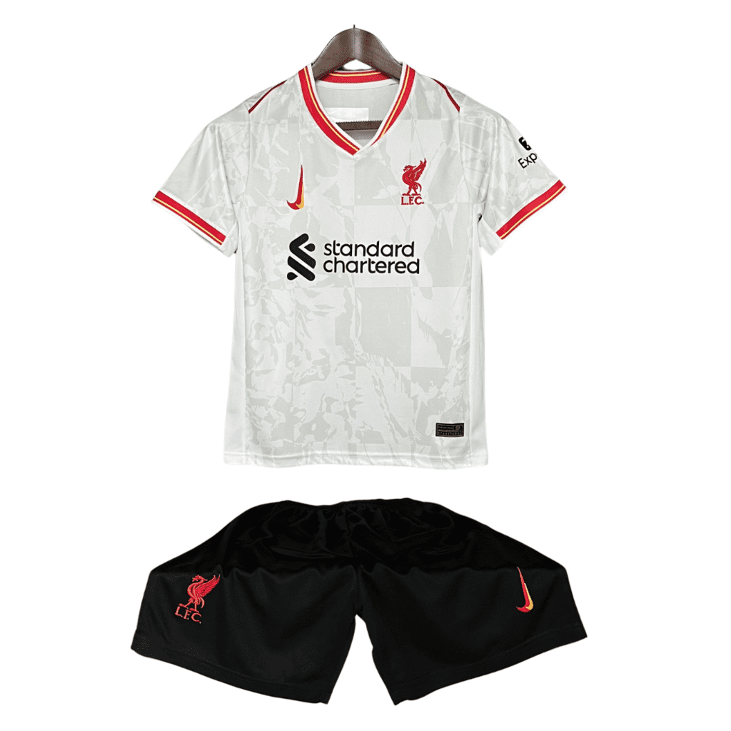 Conjunto Infantil Liverpool II (Away) 24/25 - Branco