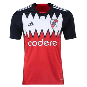 Camisa River Plate II (Away) 23/24 - Torcedor Masculina - Preto, Branco e Vermelho