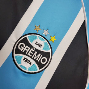 Camisa Retrô Grêmio I 2000 - Torcedor Masculina - Azul e Preto - Manto Elegante