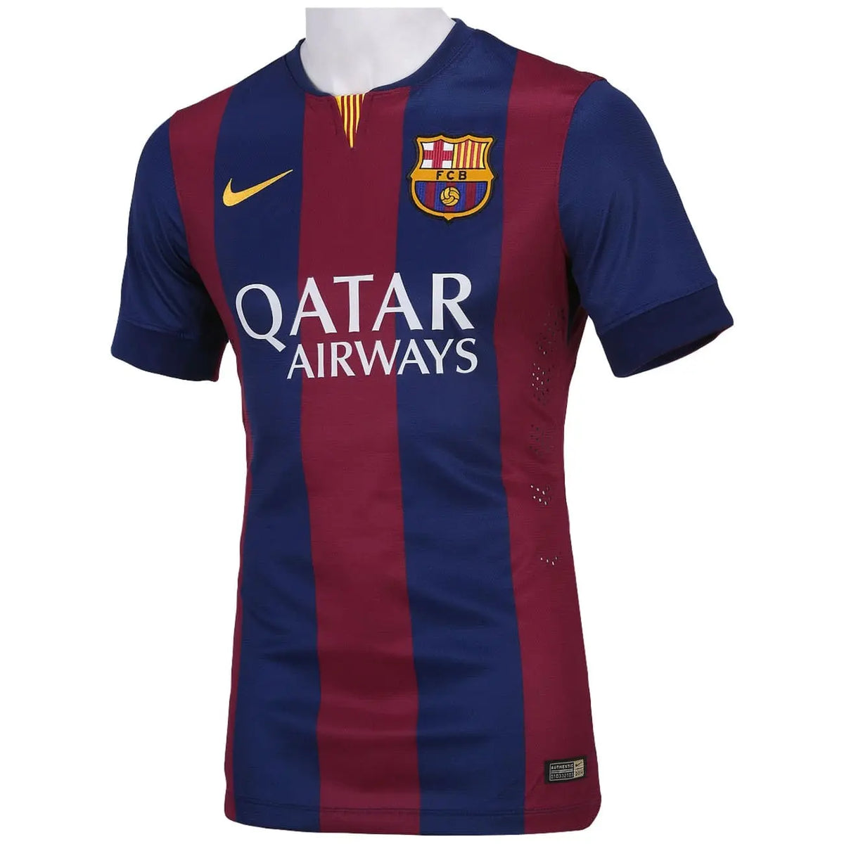 Camisa Retrô Barcelona I (Home) 14/15 - Torcedor Masculina - Vermelho e Azul