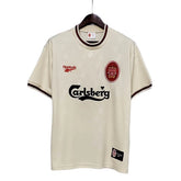 Camisa Retrô Liverpool II (Away) 1996 - Torcedor Masculina - Bege - Manto Elegante