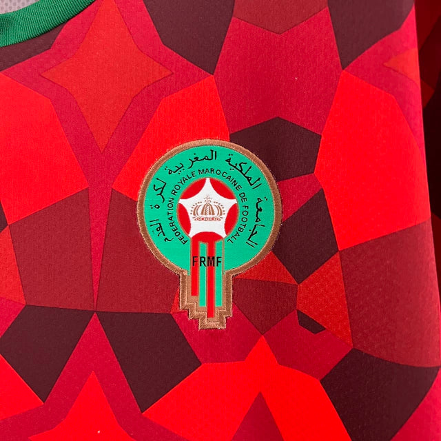 Camisa Seleção de Marrocos Edição Especial 23/24 - Torcedor Masculina - Vermelho - Manto Elegante
