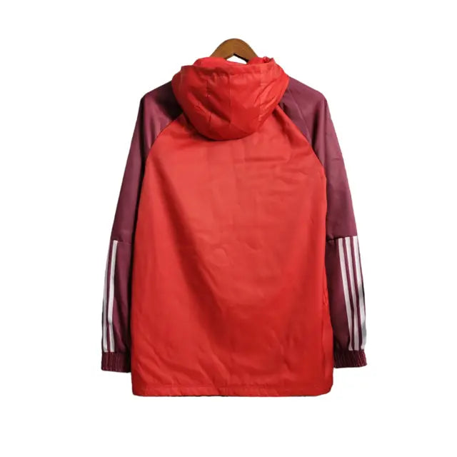 Jaqueta Corta-Vento São Paulo 23/24 - Masculina - Vermelho e Vinho - Manto Elegante