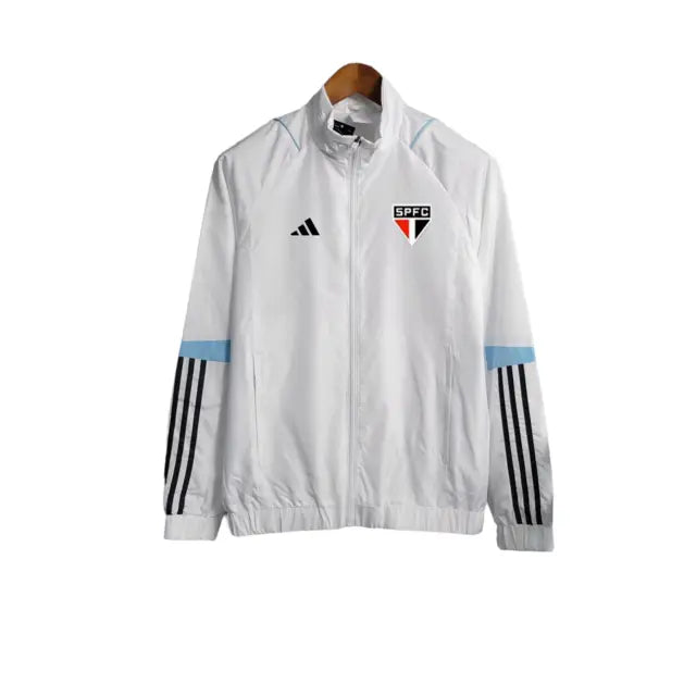 Jaqueta Corta-Vento São Paulo 23/24 - Masculina - Branco - Manto Elegante