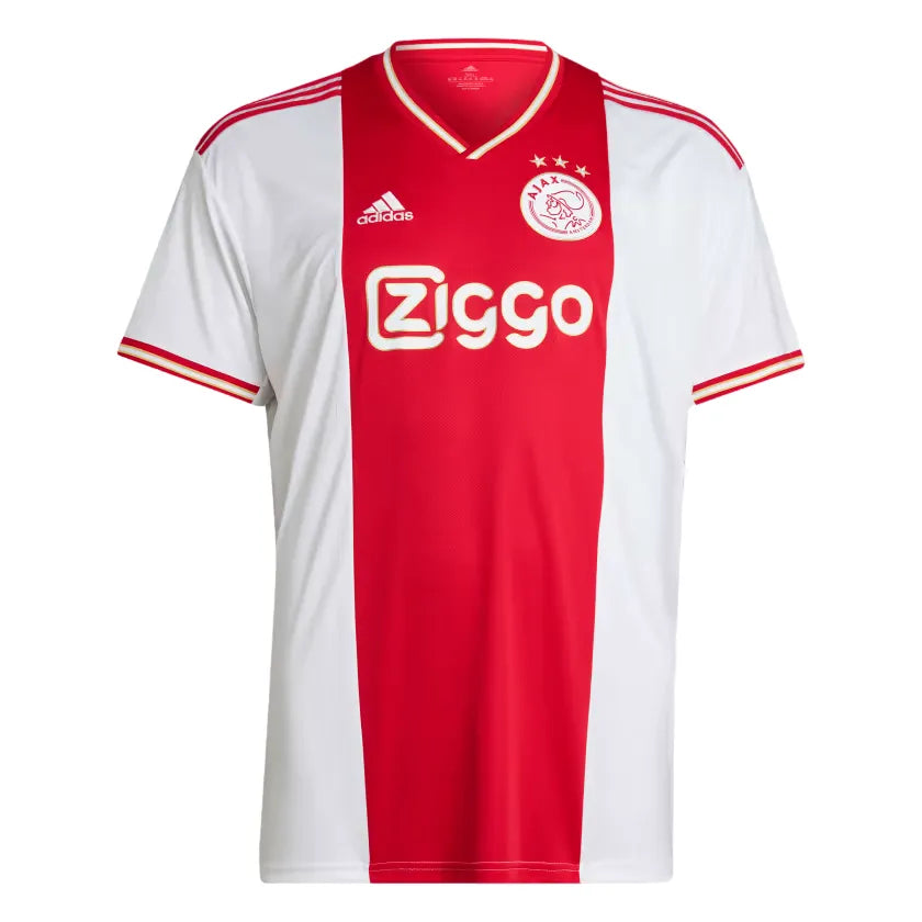 Camisa Ajax I (Home) 22/23 - Torcedor Masculina - Branco e Vermelho - Manto Elegante