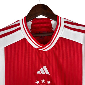 Camisa Ajax I (Home) 23/24 - Torcedor Masculina - Branco e Vermelho - Manto Elegante