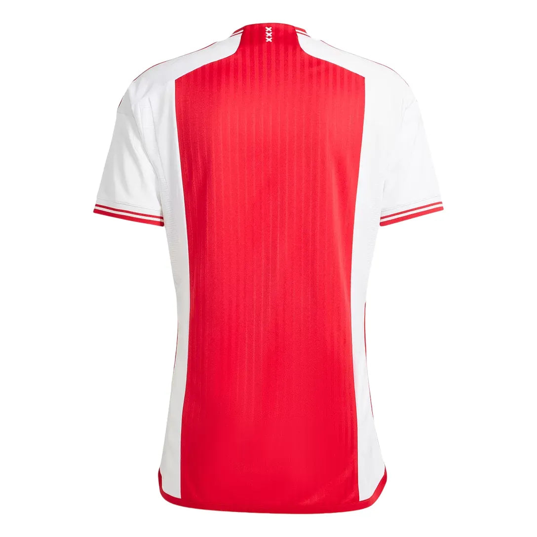 Camisa Ajax I (Home) 23/24 - Torcedor Masculina - Branco e Vermelho - Manto Elegante