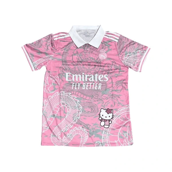 Camisa Real Madrid Edição Especial "Hello Kitty" 24/25 - Unissex - Rosa