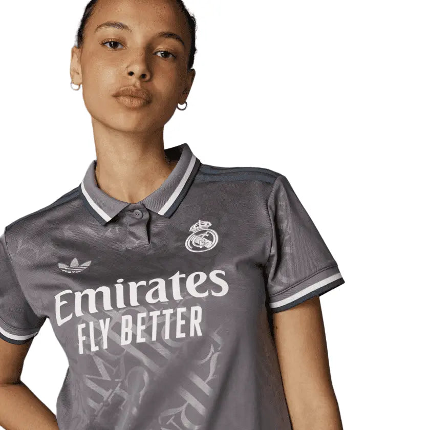 Camisa Real Madrid III (Third) 24/25 - Torcedor Feminina - Cinza