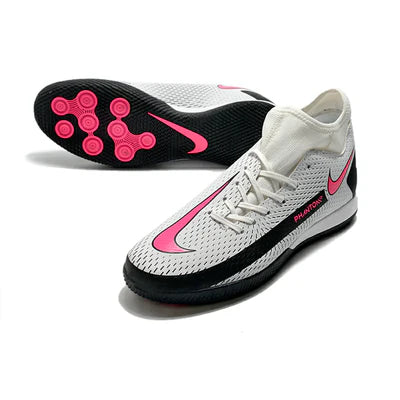 Chuteira de Futsal Nike Phantom GT II - Cinza e Rosa - Manto Elegante