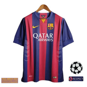 Camisa Retrô Barcelona I (Home) 14/15 - Torcedor Masculina - Vermelho e Azul