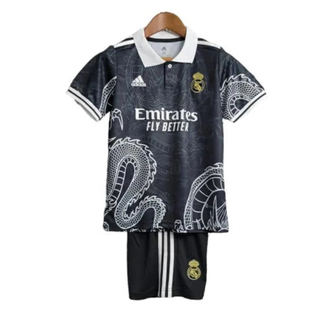 Conjunto Infantil Real Madrid Edição Especial Dragão 23/24 - Preto