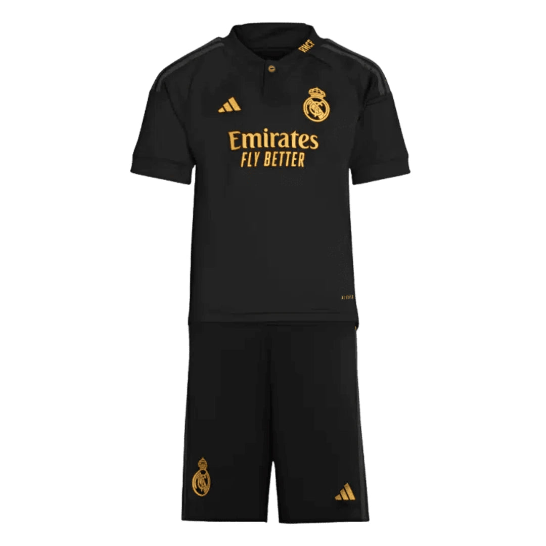 Conjunto Infantil Real Madrid III (Third) 23/24 - Preto