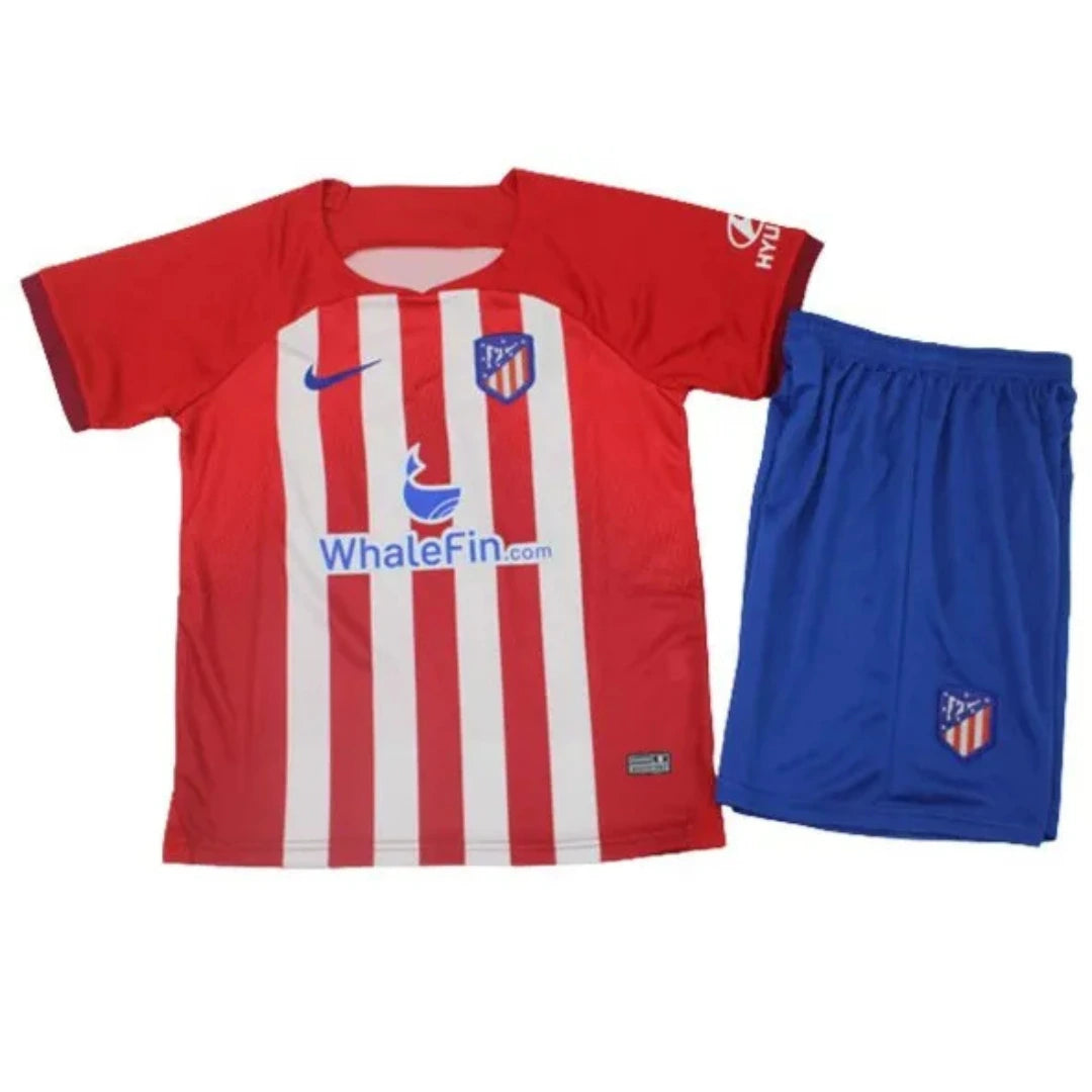 Conjunto Infantil Atlético de Madrid I (Home) 23/24 - Vermelho e Branco