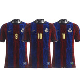 Combo - Camisas TRIO MSN "Legends Of Barcelona" 24/25 - Torcedor Masculina - Vermelho e Azul