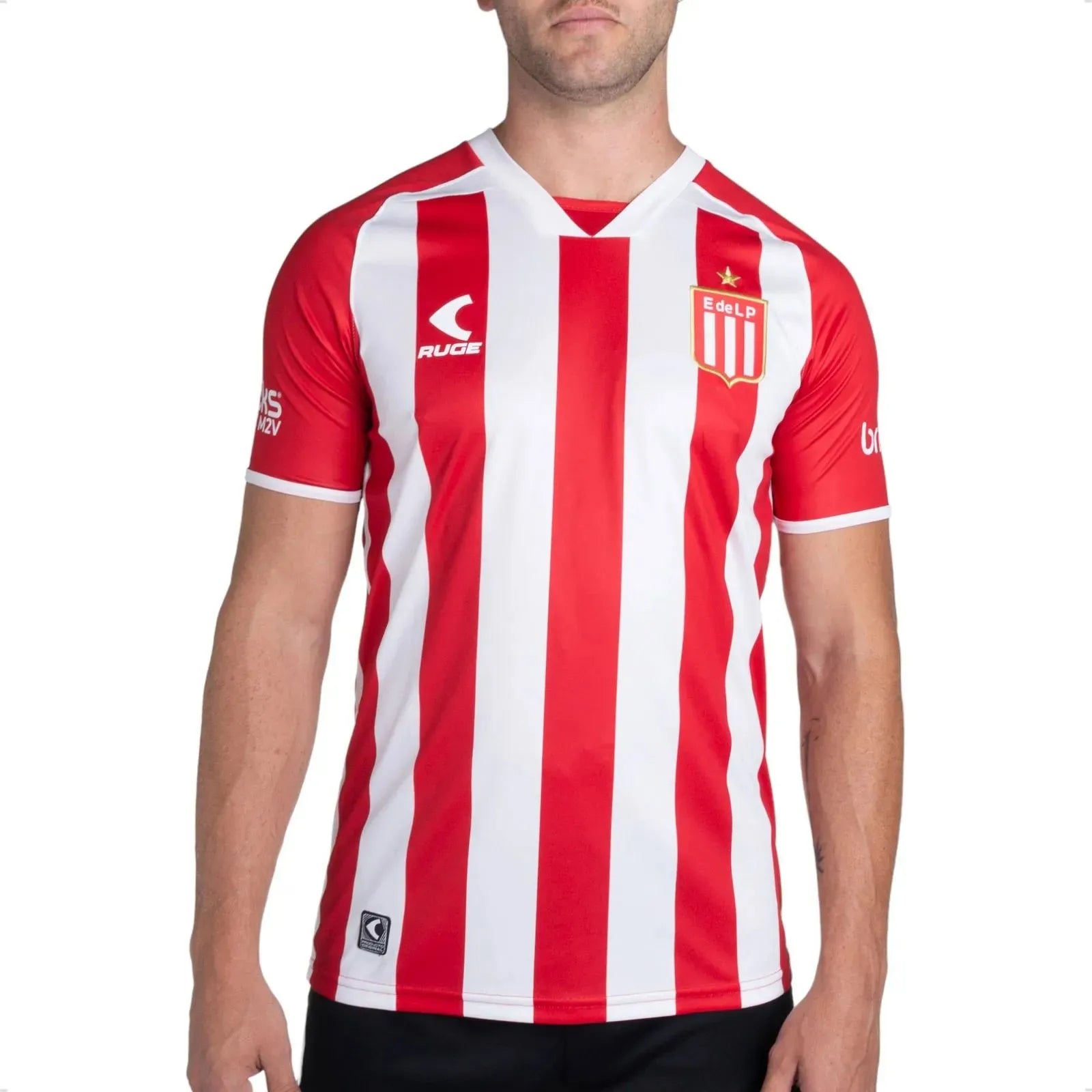 Estudiantes I (Home) 23/24 - Torcedor Masculina - Branco e Vermelho - Manto Elegante