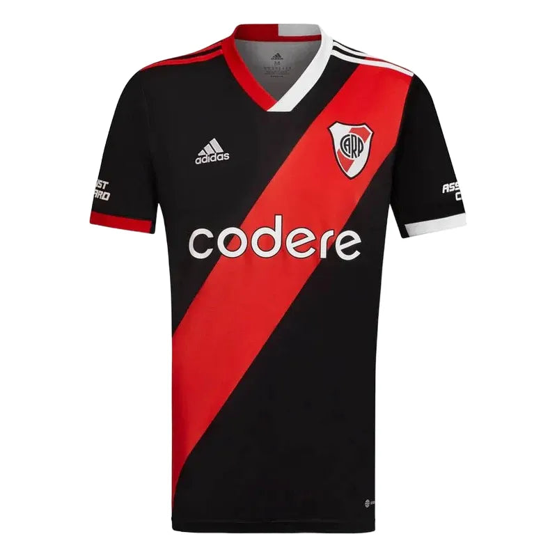 Camisa River Plate III (Third) 23/24 - Torcedor Masculina - Preto e Vermelho - Manto Elegante