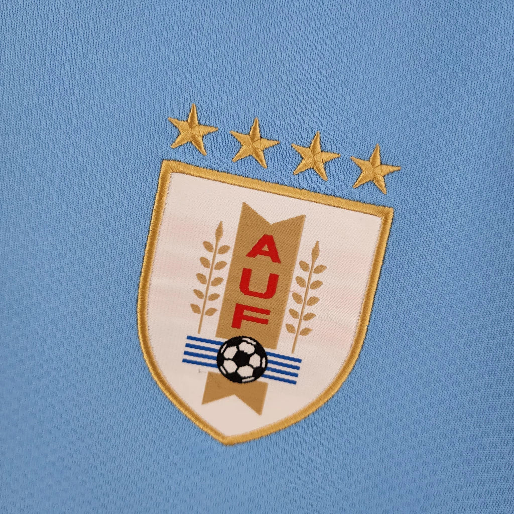 Camisa Seleção do Uruguai I (Home) 2022 - Torcedor Masculina - Azul - Manto Elegante