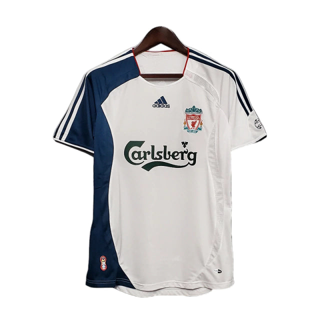 Camisa Retrô Liverpool II (Away) 2005 - Torcedor Masculina - Branco