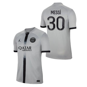 Camisa PSG II Messi #30 2022 - Torcedor Masculina - Cinza