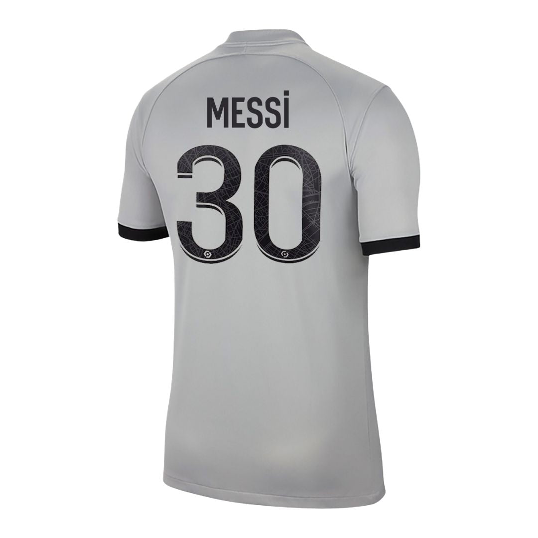 Camisa PSG II Messi #30 2022 - Torcedor Masculina - Cinza