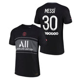 Camisa Retrô PSG III Messi #30 2021 - Torcedor Masculina - Preto