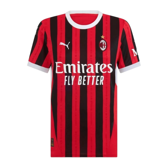 Camisa Milan I (Home) 24/25 - Torcedor Masculina - Vermelho e Preto