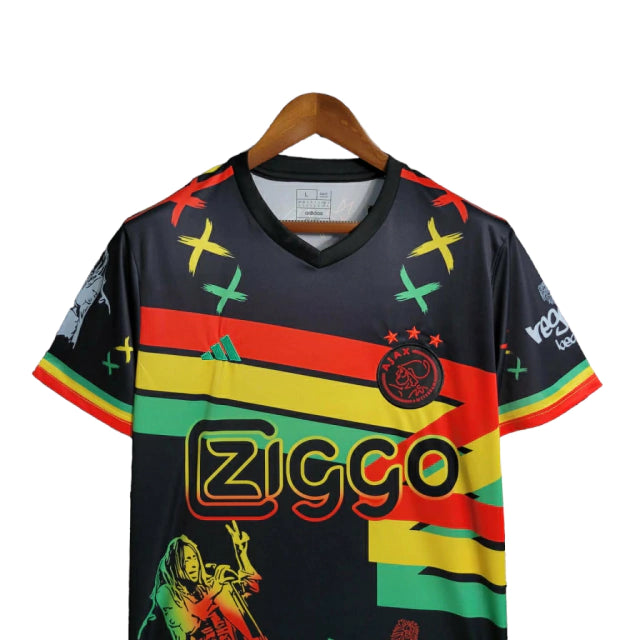 Camisa Ajax Edição Especial Bob Marley 23/24 - Torcedor Masculina - Preto - Manto Elegante