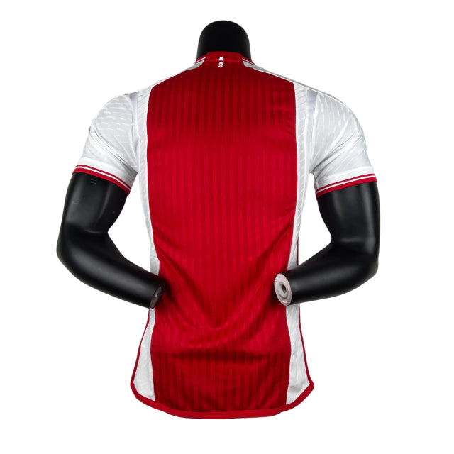 Camisa Ajax I (Home) 23/24 - Jogador Masculina - Branco e Vermelho - Manto Elegante