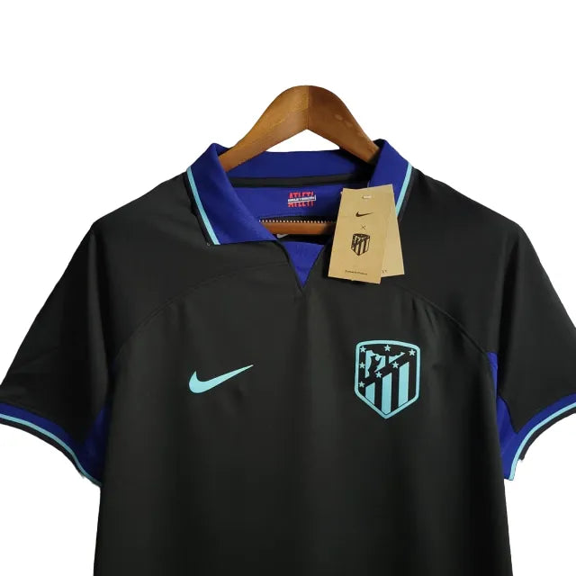 Camisa Atlético de Madrid II (Away) 22/23 - Torcedor Masculina - Preto - Manto Elegante