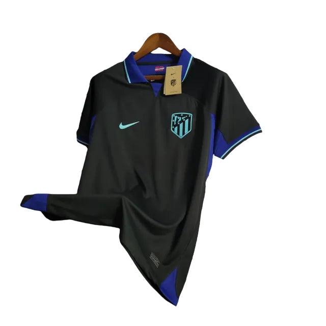 Camisa Atlético de Madrid II (Away) 22/23 - Torcedor Masculina - Preto - Manto Elegante