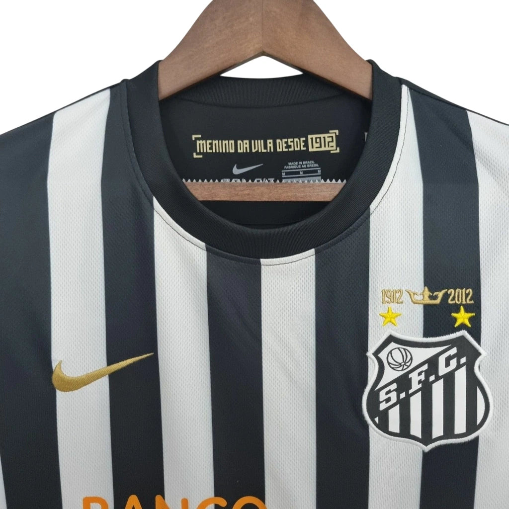 Camisa Retrô Santos II 2012 - Torcedor Masculina - Preto e Branco