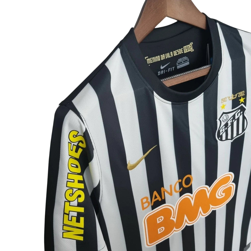 Camisa Retrô Santos II 2012 - Torcedor Masculina - Preto e Branco