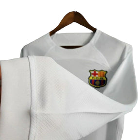 Camisa Manga Longa Barcelona II (Away) 23/24 - Torcedor Masculina - Branco - Manto Elegante