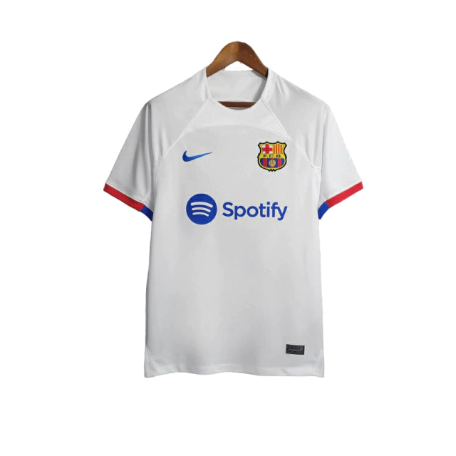 Camisa Barcelona II (Away) 23/24 - Torcedor Masculina - Branco - Manto Elegante