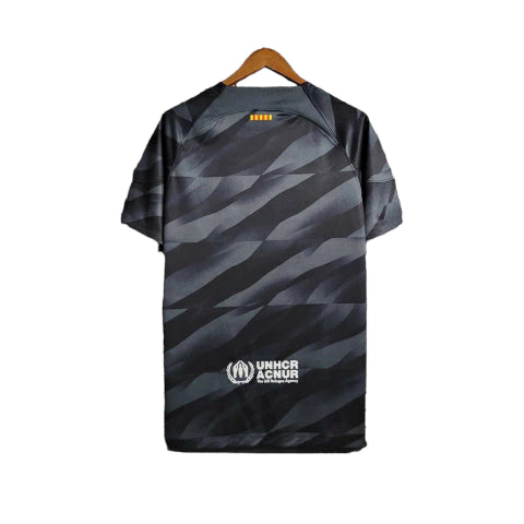 Camisa de Goleiro Barcelona 23/24 - Torcedor Masculina - Preto - Manto Elegante