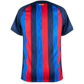 Camisa Barcelona I (Home) 22/23 - Torcedor Masculina - Azul Marinho, Azul Royal e Vermelho - Manto Elegante