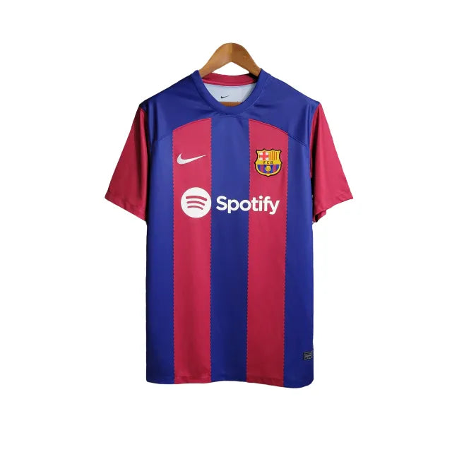 Camisa Barcelona I (Home) 23/24 - Torcedor Masculina - Vermelho e Azul - Manto Elegante