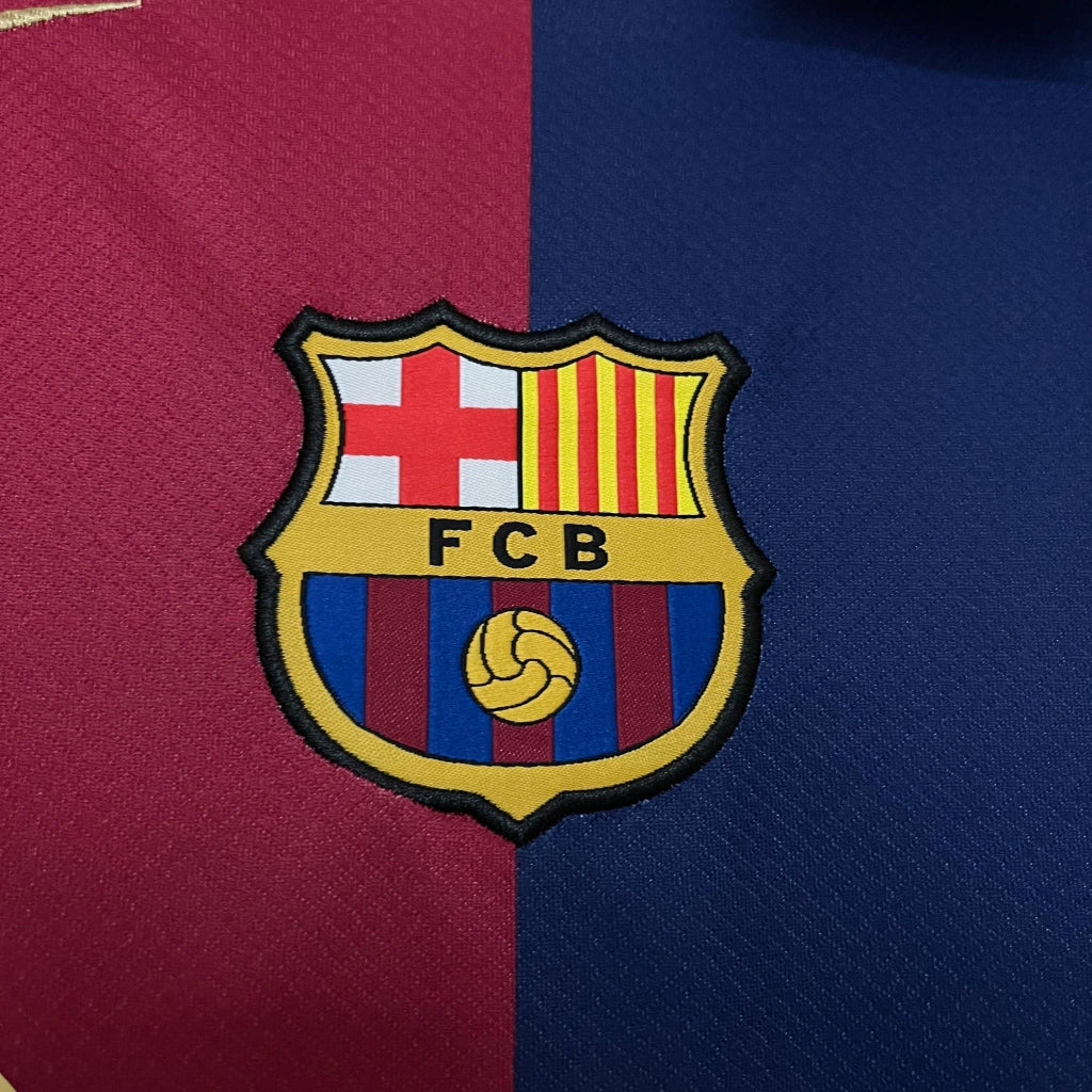 Camisa Barcelona I (Home) 24/25 - Torcedor Masculina - Vermelho e Azul