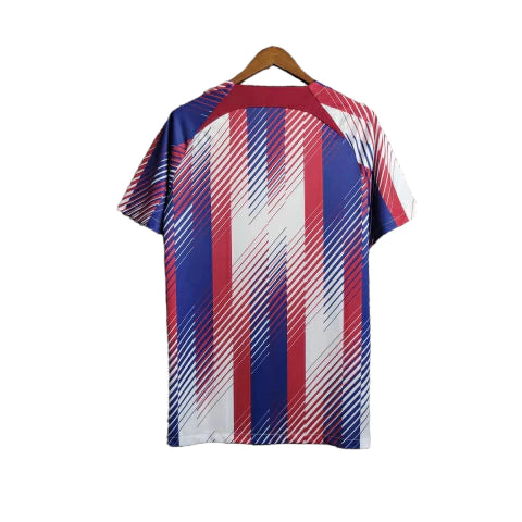 Camisa de Treino Barcelona 23/24 - Torcedor Masculina - Branco, Vermelho e Azul - Manto Elegante