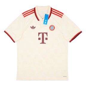 Camisa Bayern de Munique III (Third) 24/25 - Torcedor Masculina - Bege e Vermelho