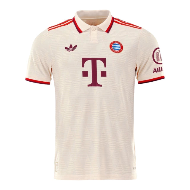 Camisa Bayern de Munique III (Third) 24/25 - Torcedor Masculina - Bege e Vermelho