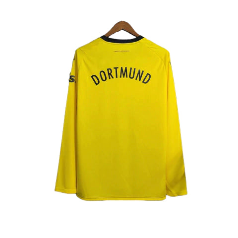 Camisa Manga Longa Borussia Dortmund I (Home) 23/24 - Torcedor Masculina- Amarelo - Manto Elegante