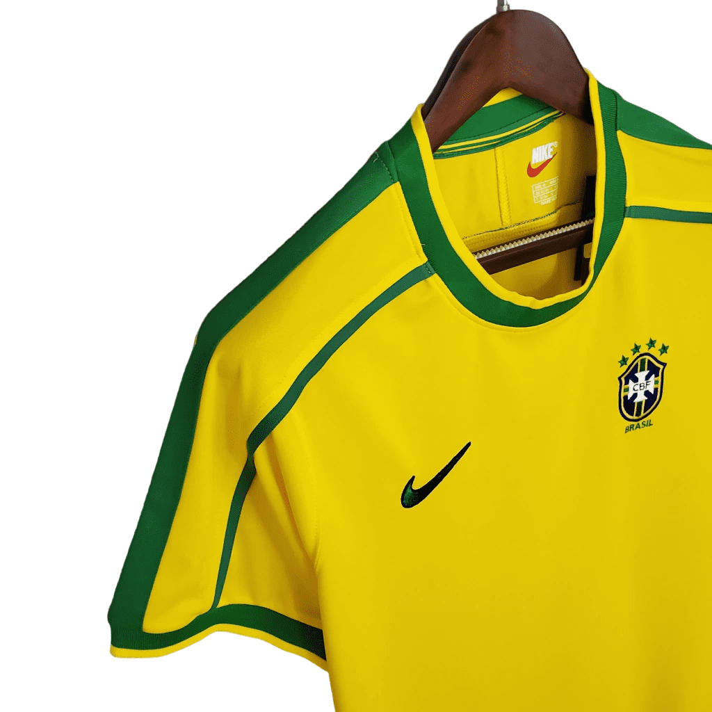 Camisa Retrô do Brasil I 1998 - Torcedor Masculina - Amarelo