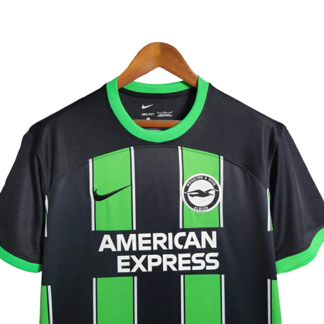 Camisa Brigthon II (Away) 23/24 - Torcedor Masculina - Preto e Verde - Manto Elegante