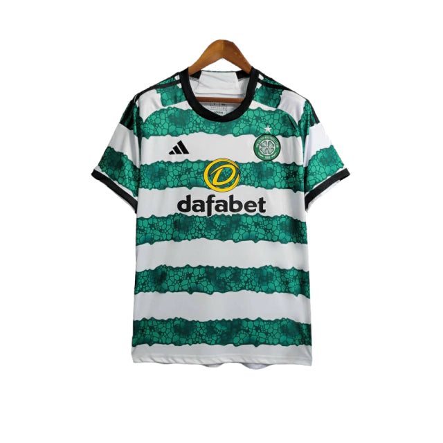 Camisa Celtic I (Home) 23/24 - Torcedor Masculina - Branco e Verde - Manto Elegante