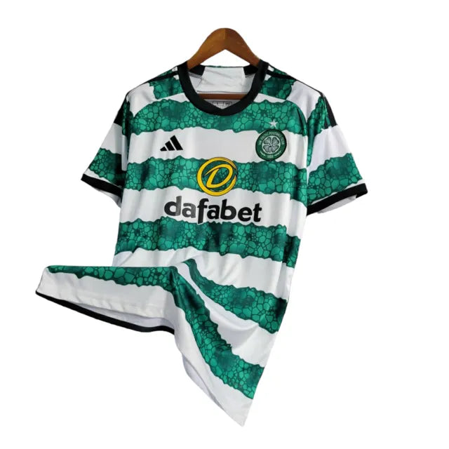 Camisa Celtic I (Home) 23/24 - Torcedor Masculina - Branco e Verde - Manto Elegante