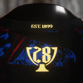 Camisa Barcelona Edição Especial "The Catalans" 25/26 "O novo campeão de 2025" - Torcedor Masculina - Preto, Vermelho e Azul
