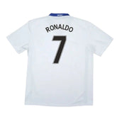 Camisa Retrô Manchester United II Cristiano Ronaldo #7 2009 - Torcedor Masculina - Branco