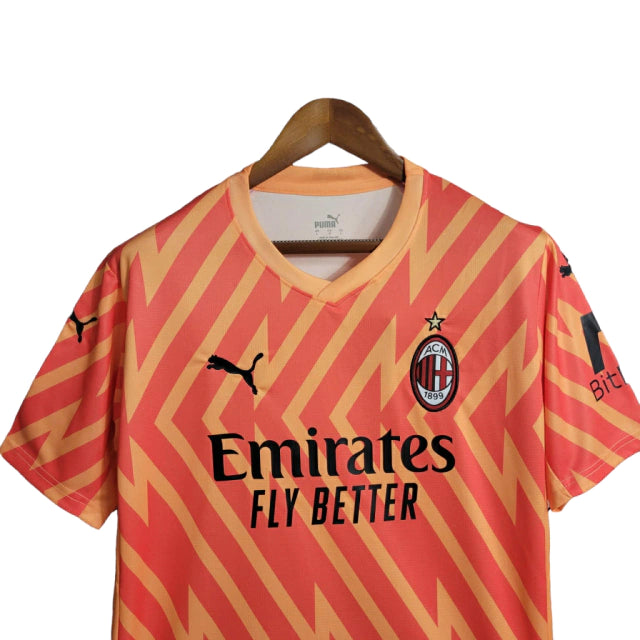 Camisa de Goleiro Milan 23/34 - Torcedor Masculina - Laranja - Manto Elegante